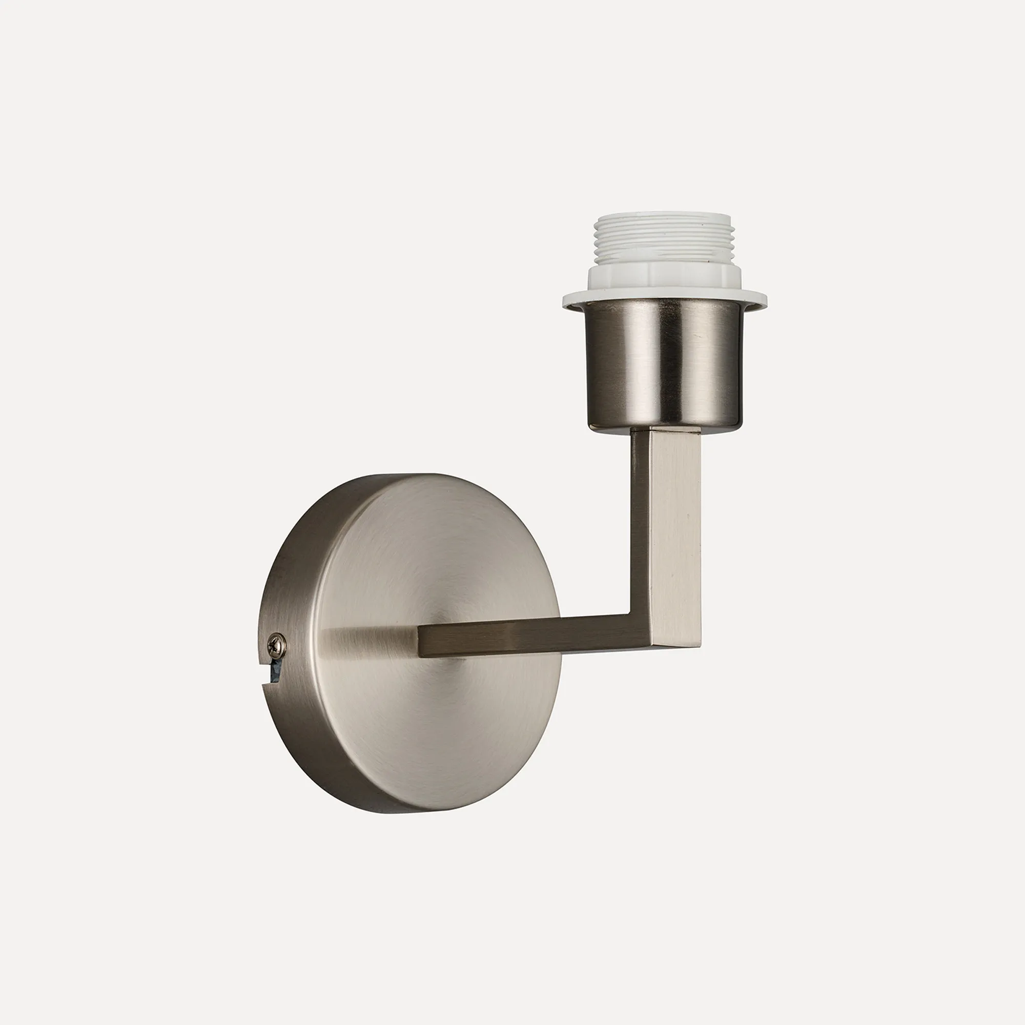 Clara Satin Nickel Wall Lights Deco Armed Wall Lights